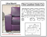 IN STOCK - Ultra Max 44 Sectional RA Sofa/LA Corner Sofa - Cowboy Bourbon
